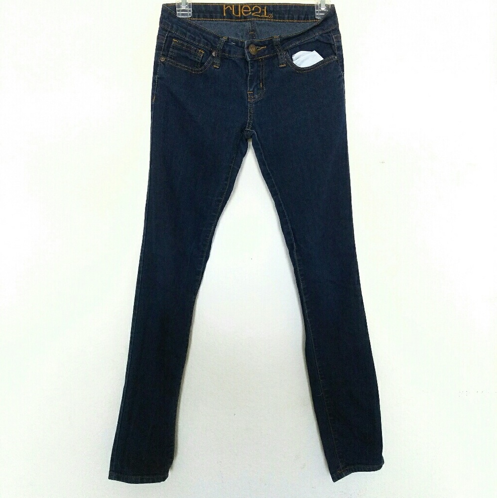 Rue21 Blue Denim Super Skinny Jeans Women's 1/2L
